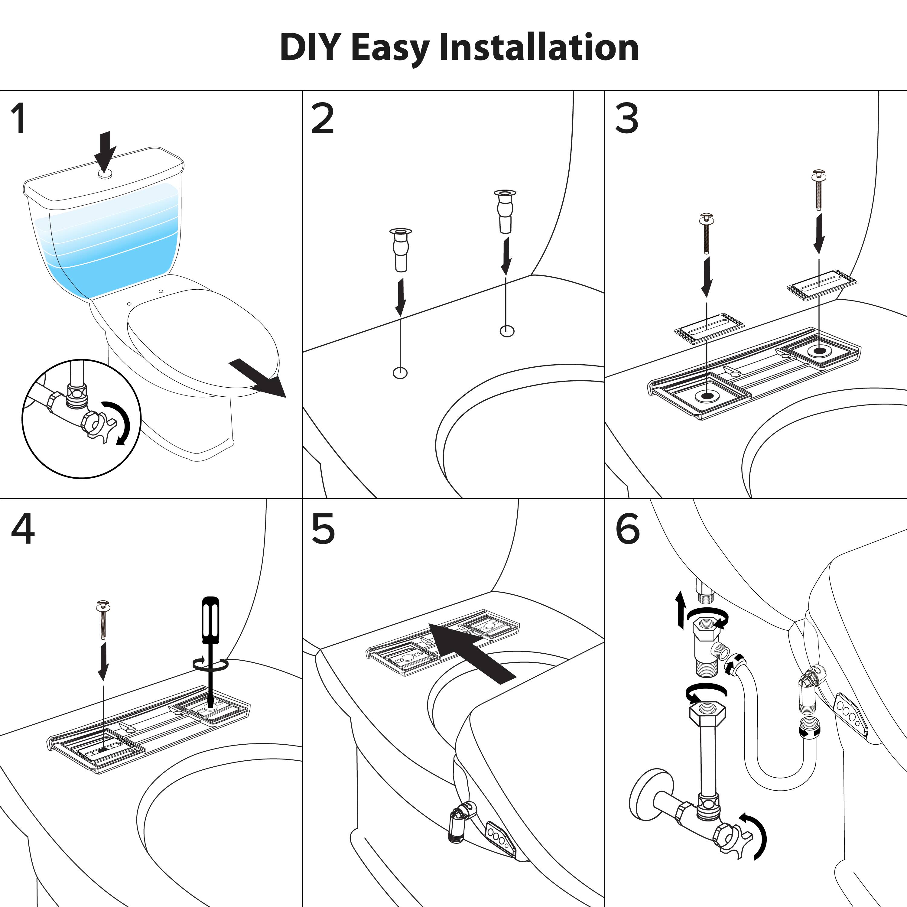 1. DIY Easy Installation

2. 1

3. 2

4. 3

5. 4

6. 5

7. 6