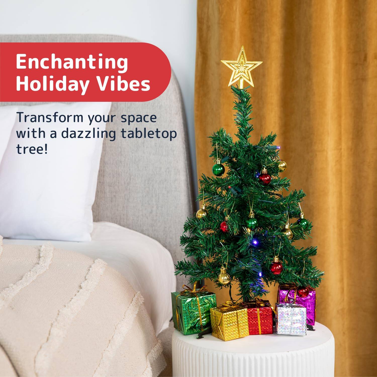 Enchanting Holiday Vibes

Transform your space with a dazzling tabletop tree!
