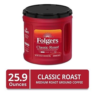 Folgers Classic Roast  
25.9 OZ (1 LB 1.9 T3)  
Ground Coffee  
Classic Roast  
Medium Roast Ground Coffee