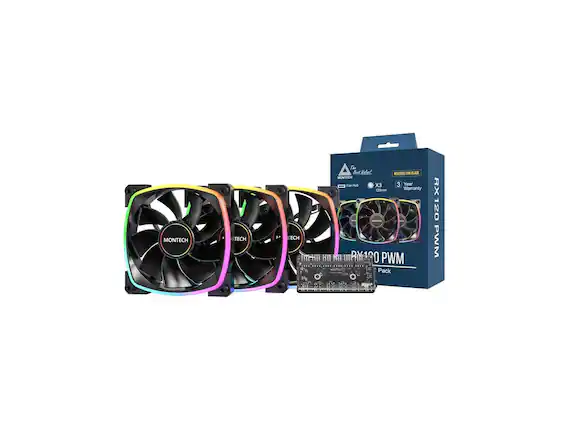 MONTECH TECH M Th BaetVabeal N FN BASE MONTSION Fan G x3 3 Year 120mm Warranty TECH H HI MII RM120 O PWM Pack BX120 PWM
RX120 PWM Pack
3 Year Warranty
REVERSE FAN BLADE
120mm
MONTECH