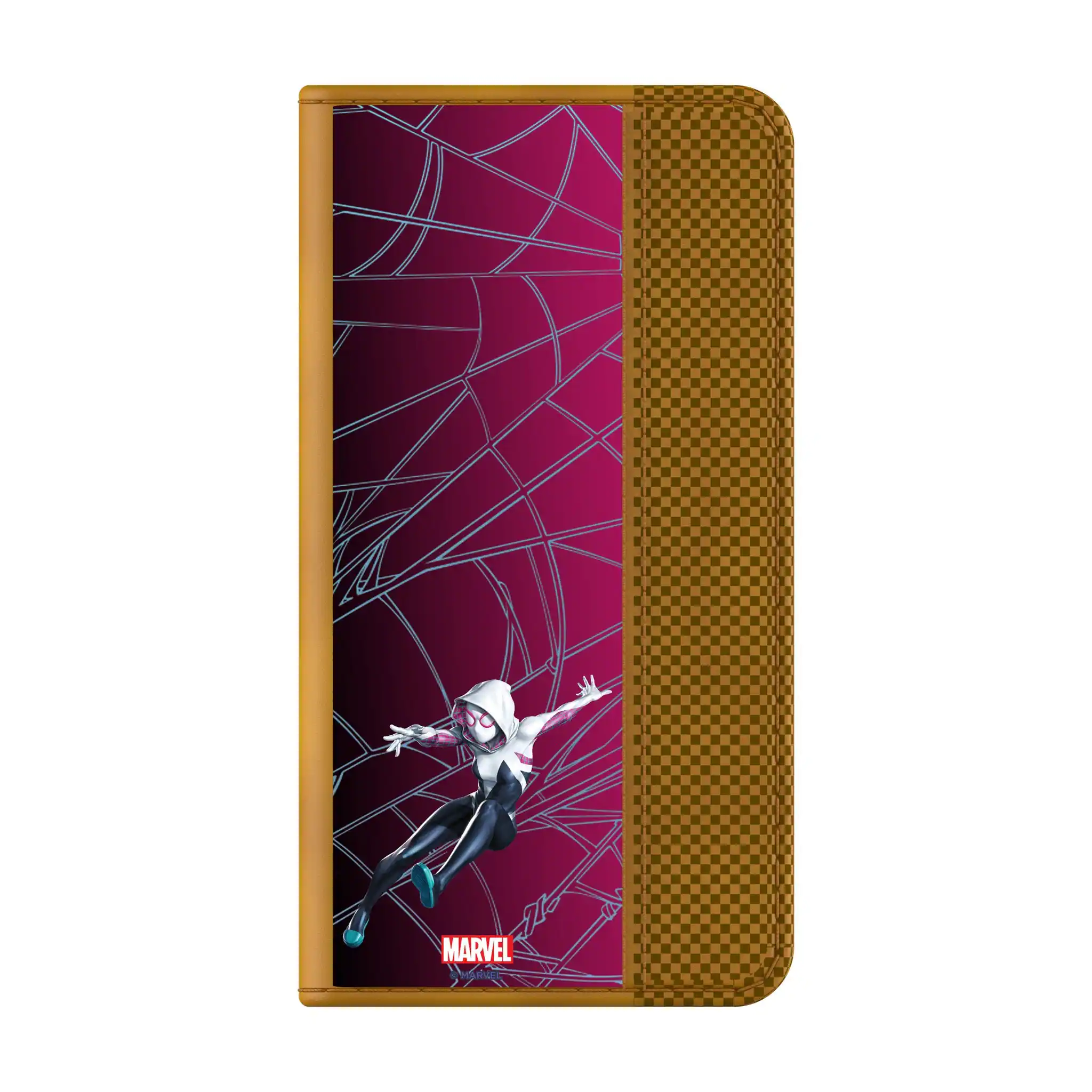 Angle. Keyscaper - Marvel MechLine Folio Phone Case - Samsung Galaxy S25 Ultra - Spider-Gwen.