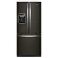 Whirlpool - 30 in. Wide 20 cu. ft. Wide French Door Refrigerator Stainless Steel - Black Stainless Steel
