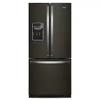 Whirlpool - 20 Cu. Ft. Wide French Door Refrigerator - Black Stainless Steel - Front_Zoom