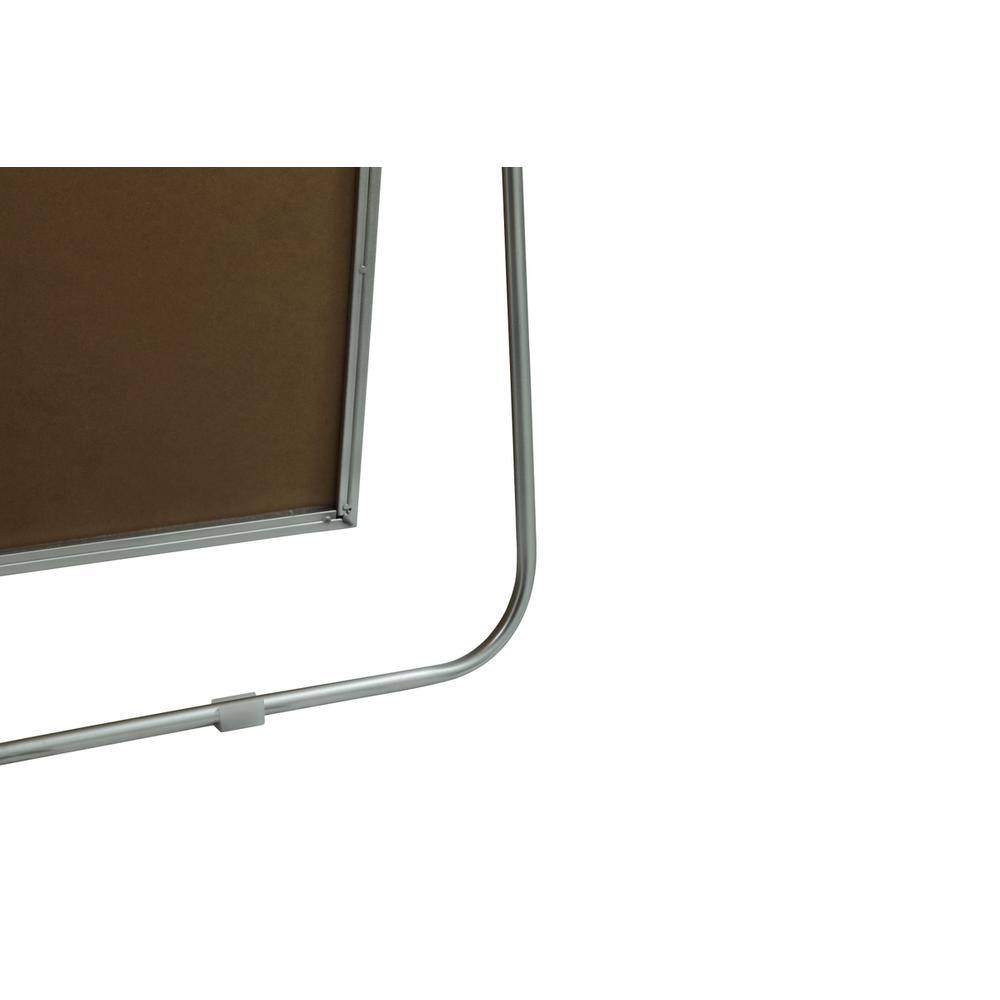 Left. Elegant Decor - Metal Frame Arch Full Length Mirror 35x66 Inch in Silver - Silver.