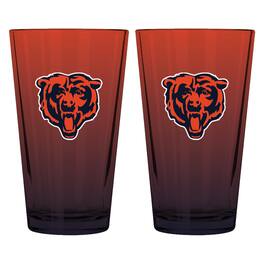 The Memory Company - Chicago Bears Two-Pack 16oz. Ombre Pint Glass Set - Multicolor