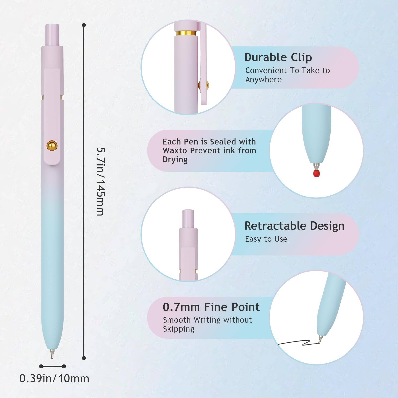 Paradigms Interiors Gel Pens Quick Dry Ink Fine Point Smooth Writing ...