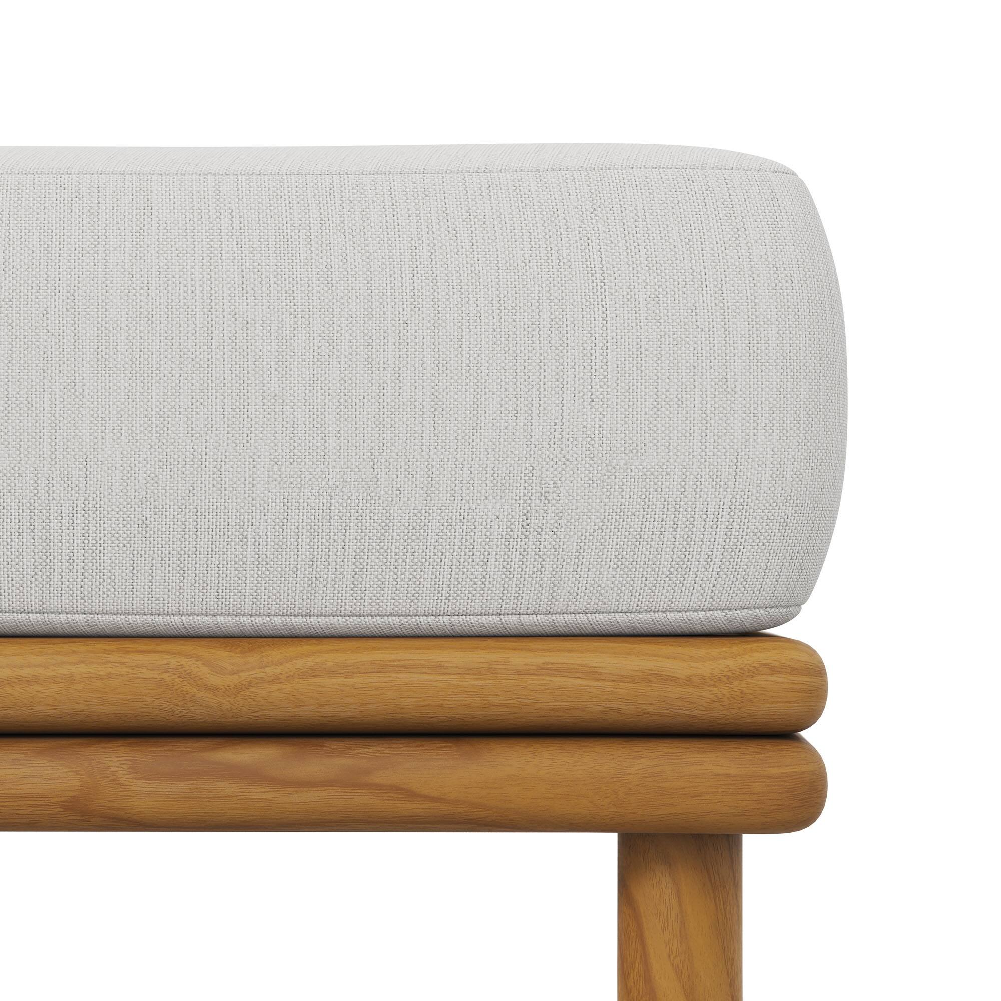 Alt View 6. Modway - Wren Outdoor Patio Teak Wood Ottoman by Modway - Natural Sail.