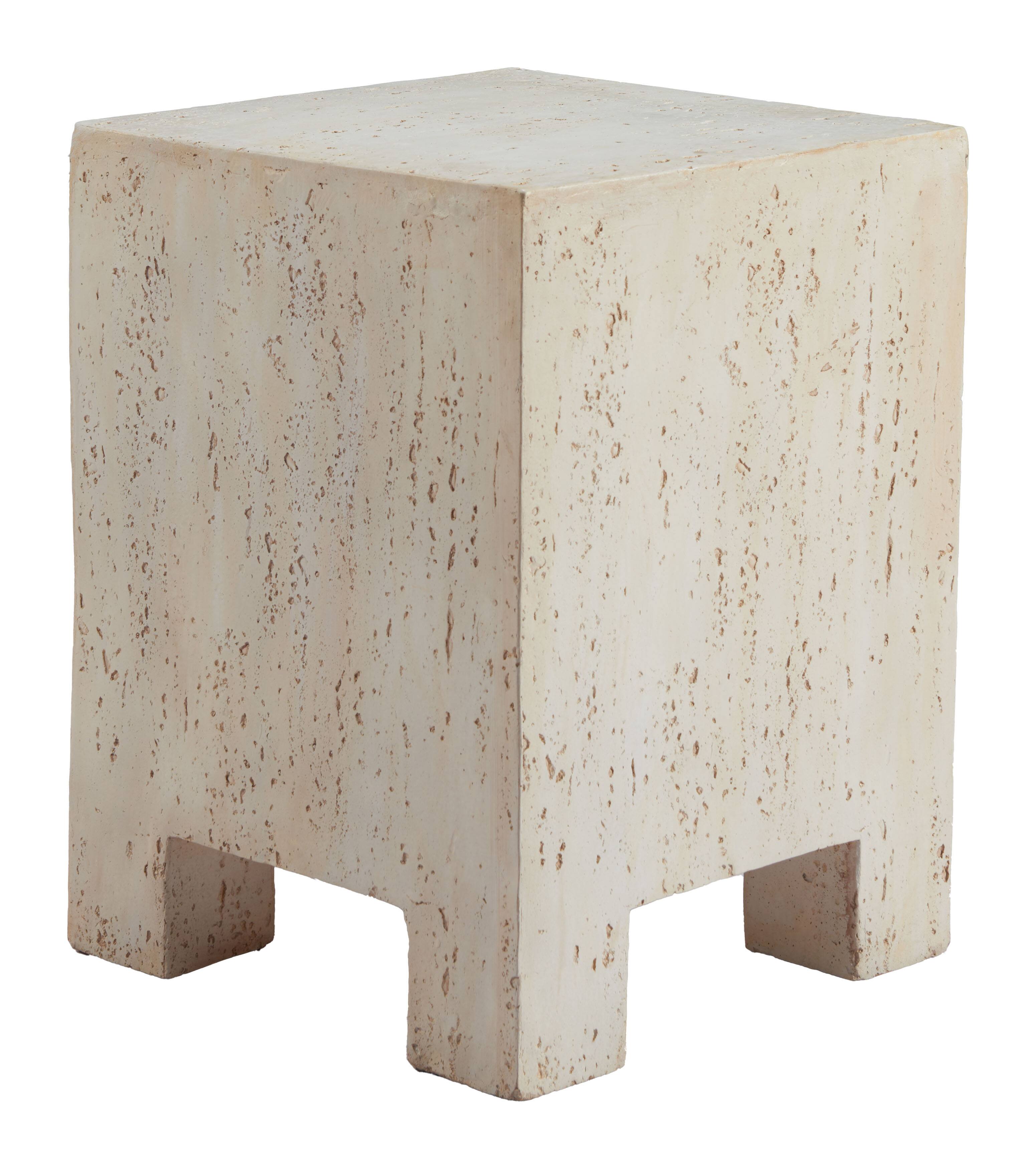 Alt View 1. Hivvago - Kitara Side Table Beige - Beige.