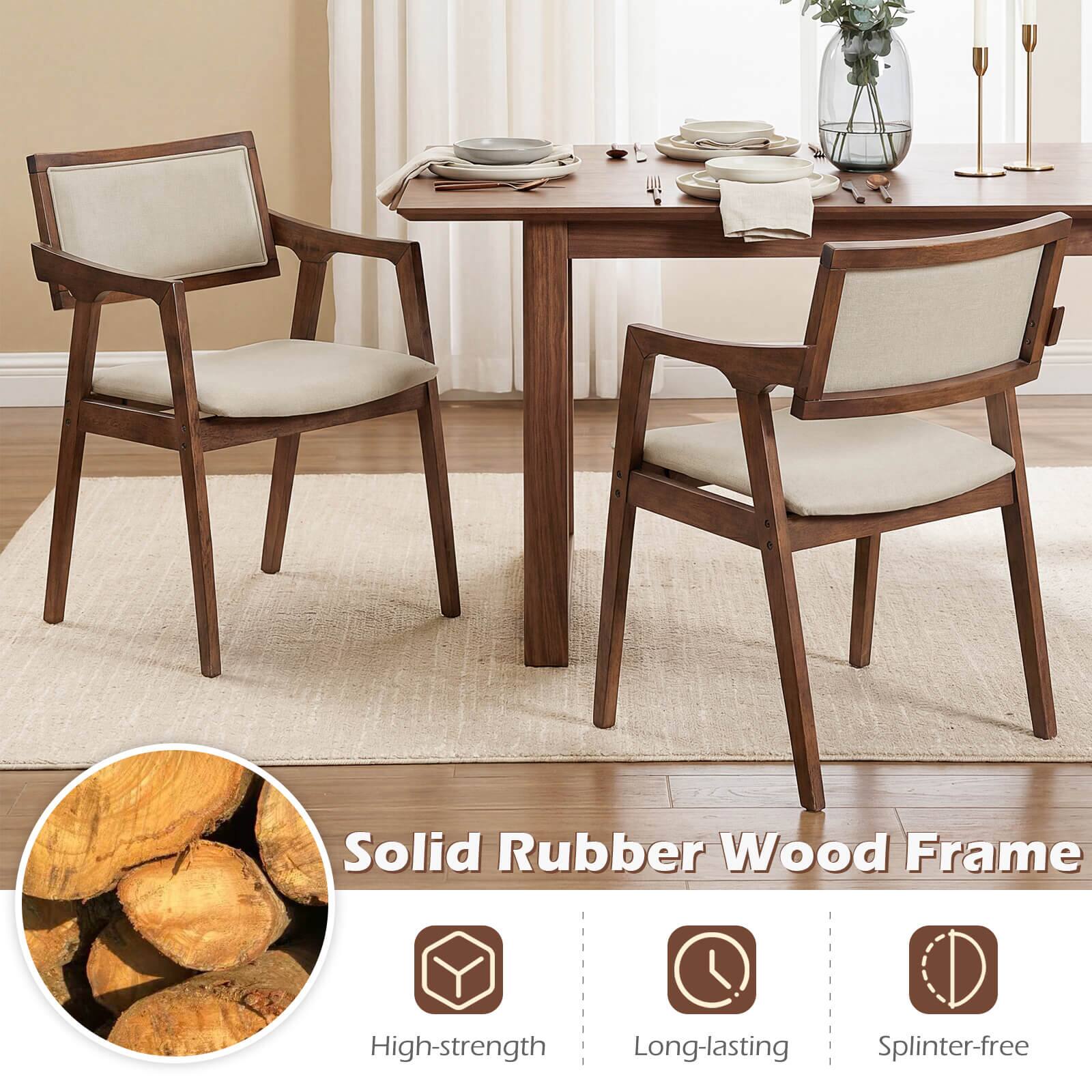 Solid Rubber Wood Frame  
- High-strength  
- Long-lasting  
- Splinter-free