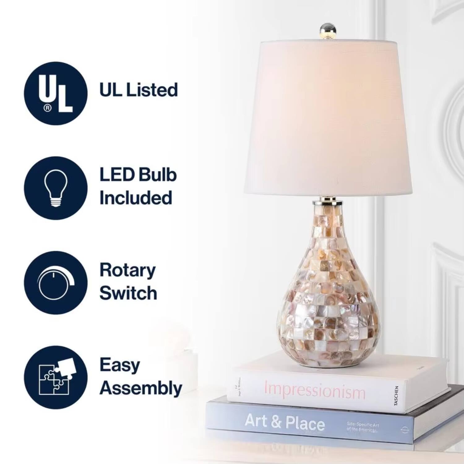 - UL Listed
- LED Bulb Included
- Rotary Switch
- Easy Assembly

Impressionism  
Art & Place  
Site-Specific Art of the Americas  
TASCHEN