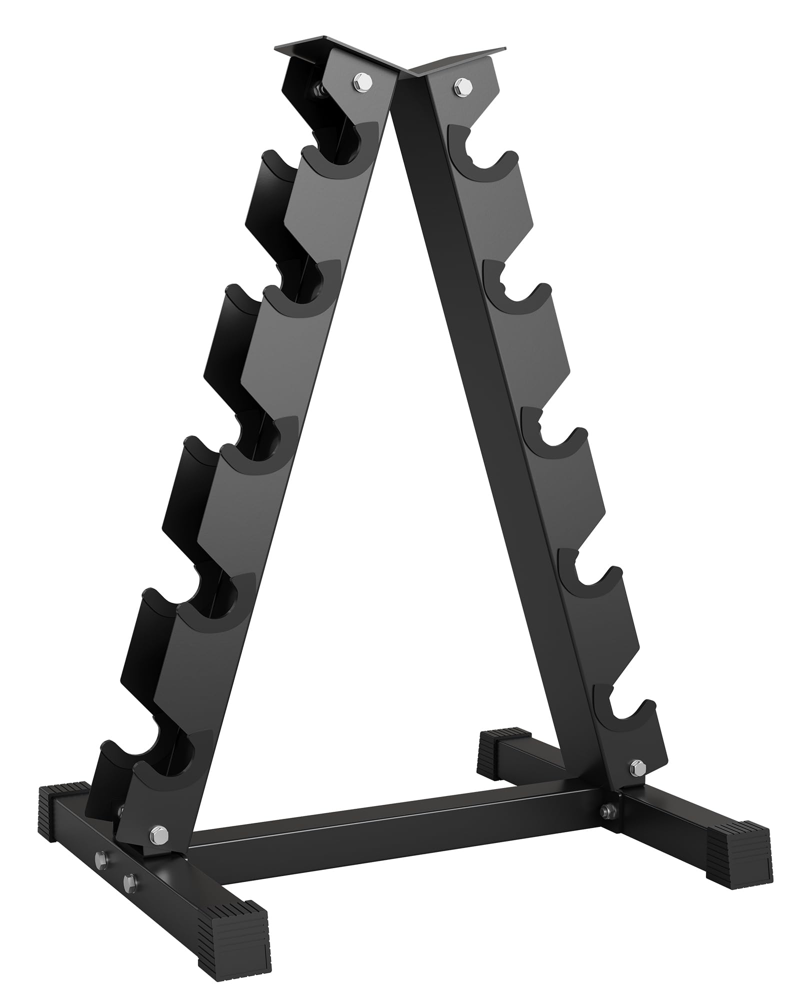 Front. Babevy - Dumbbell Rack Stand Only, Weight Rack Storage for Dumbbells, Rubber Guard Protectors Non-Slip Base - Black.