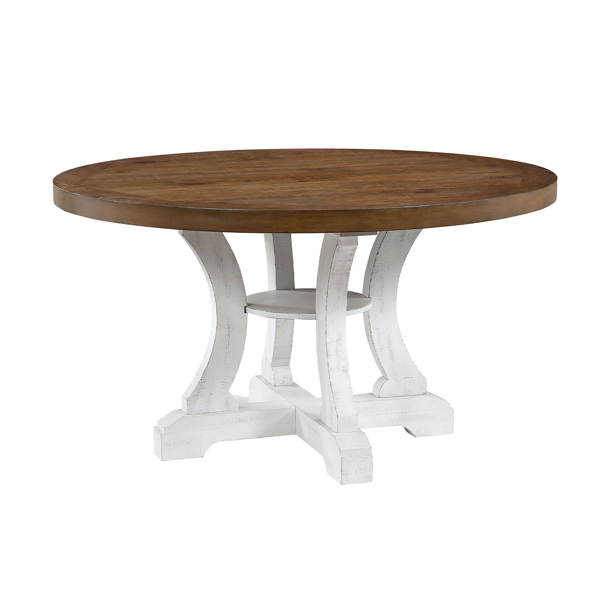 Alt View 2. Manhattan Lane - Eya 5pc Dining Table and Chair Set, White, Oak Brown Wood, Gray Fabric - White, Dark Oak Brown, Gray.