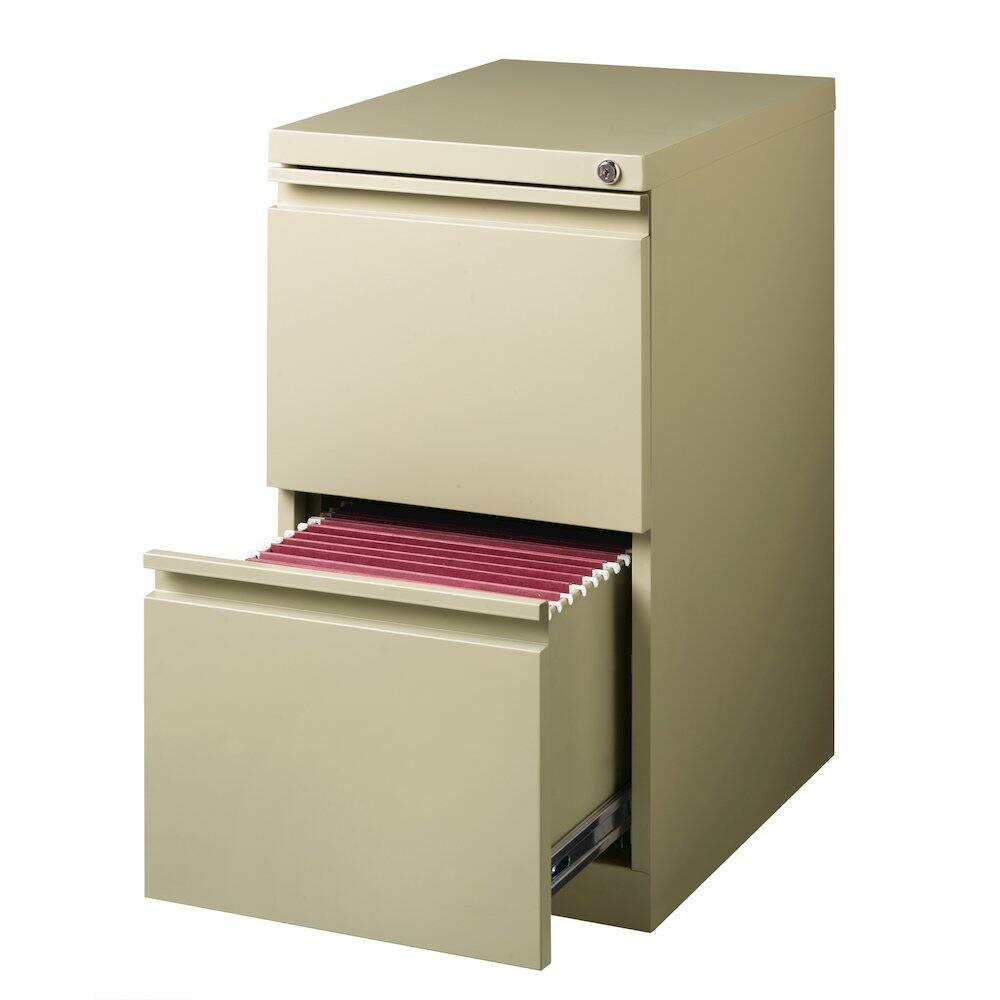 Alt View 2. Hirsh - Hirsh 20" Deep Mobile Pedestal File Cabinet 2 Drawer File-File, Putty - Clear.