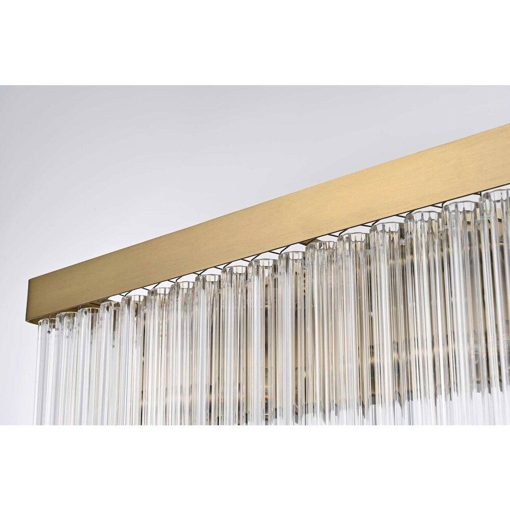 Back. Elegant Lighting - Harlow 19 inch Wall Sconce in Satin Gold - Satin Gold.