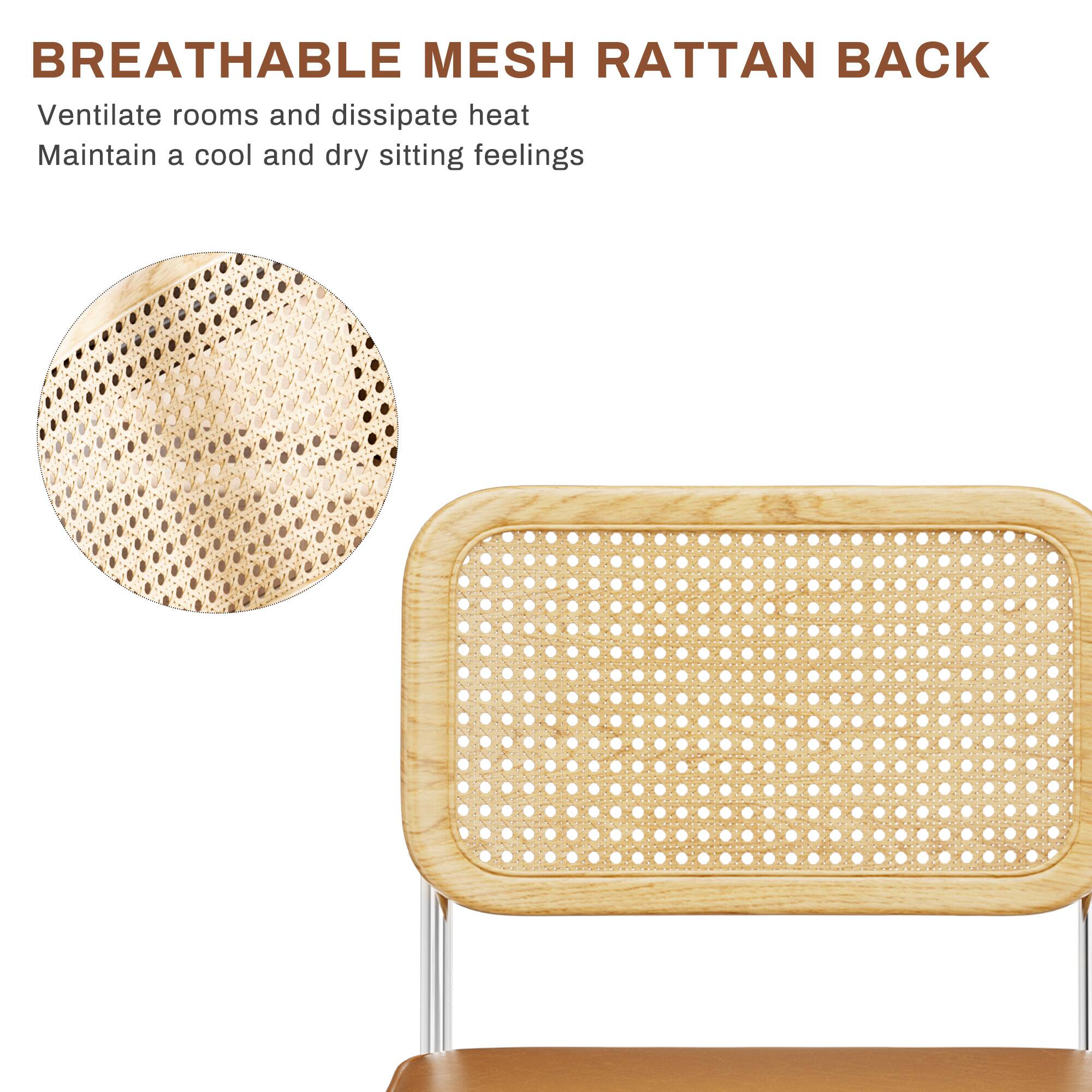 BREATHABLE MESH RATTAN BACK

Ventilate rooms and dissipate heat. Maintain a cool and dry sitting feeling.