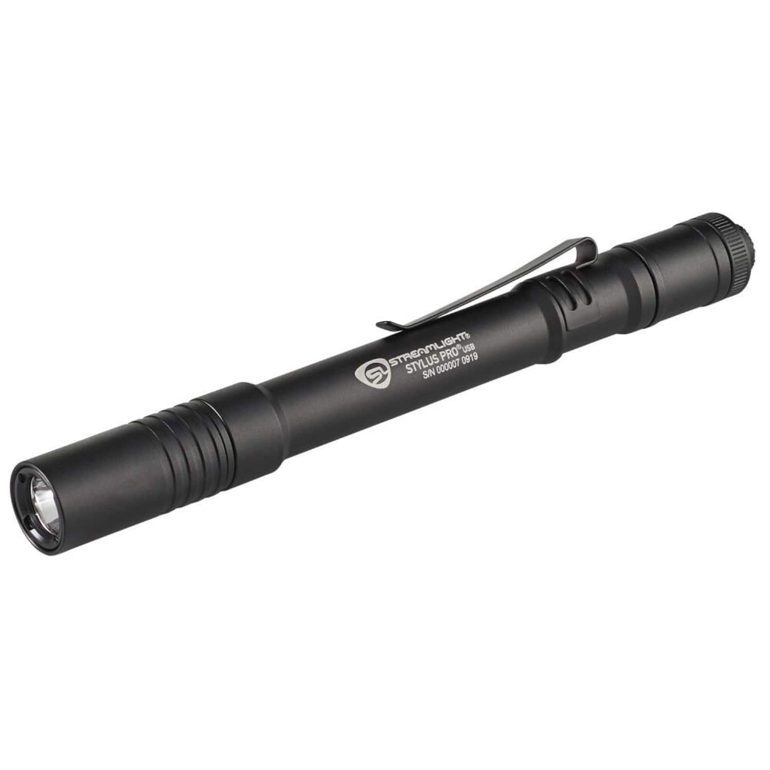 Streamlight - 66133 STYLUS PRO Handheld Super Bright USB Rechargeable 70 Lumens Penlight - Black