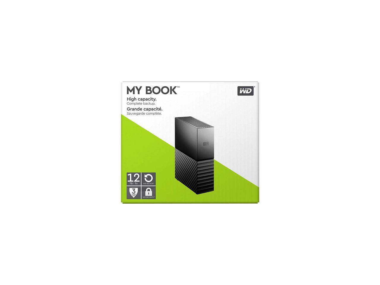 WD　外付けHDD　My Book　12TB　ウエスタンデジタル WD 12TB My Book Desktop External HDD - Storage Backup Disk with