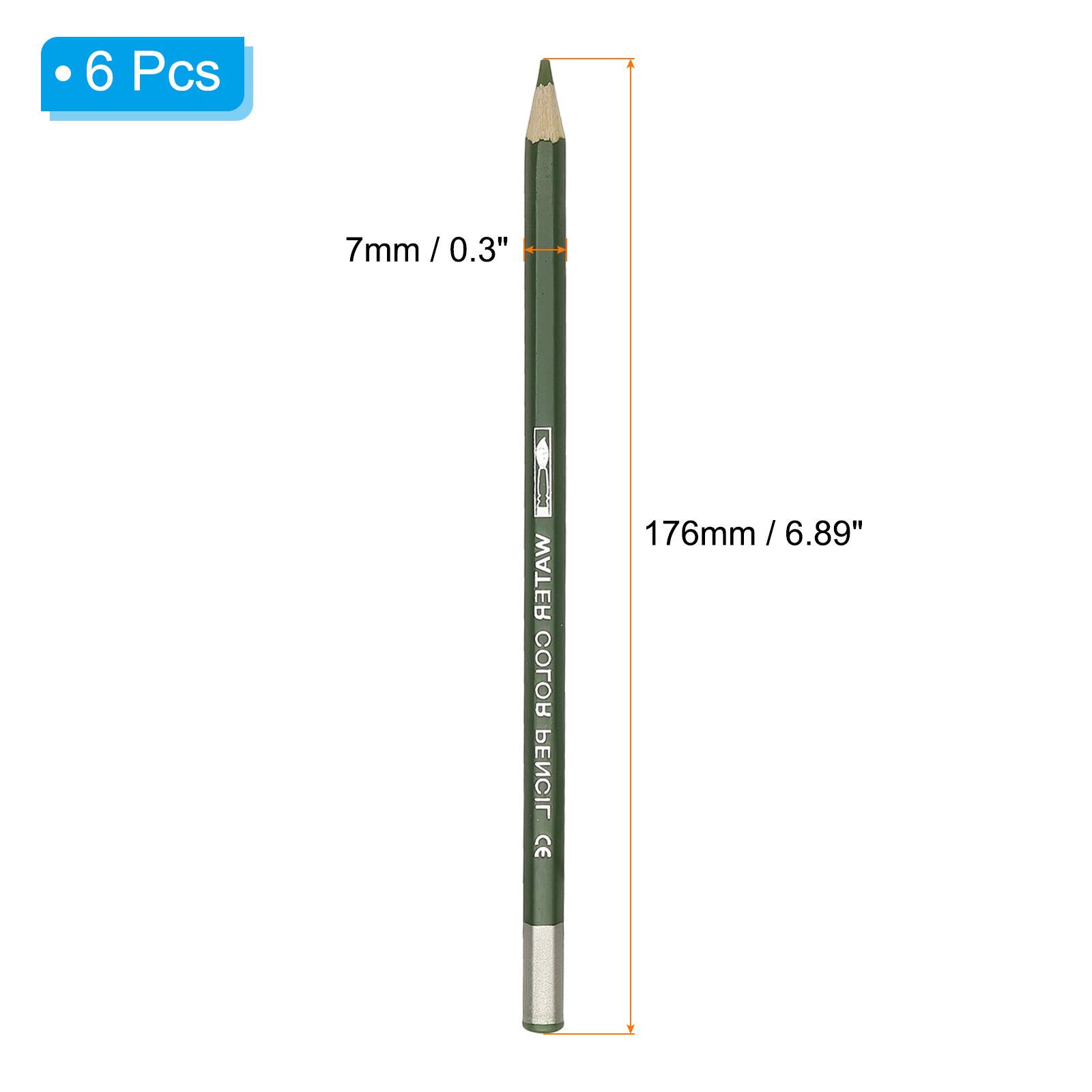 6 Pcs 7mm / 0.3" WATER COLOR PENCIL 176mm / 6.89"