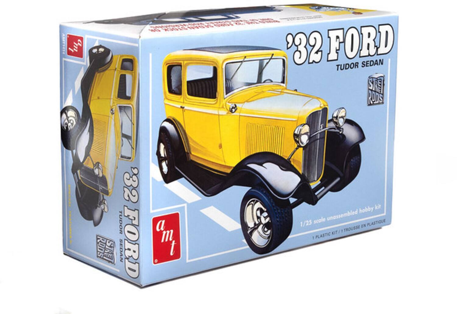 015 MGAN M0 '32 FORD TUDOR SEDAN S RODS 32 TUDOR RODS mM STRE SEDAN FORD a m t hobby kit scale unassembled 1/25 EN PLASTIQUE 1 TROUSSE T 1 PLASTIC