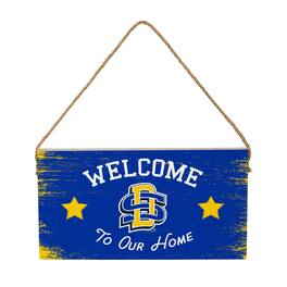 Evergreen Enterprises - South Dakota State Jackrabbits 6" x 11" Welcome Home Wood Wall Sign with Rope Hanger - Multicolor