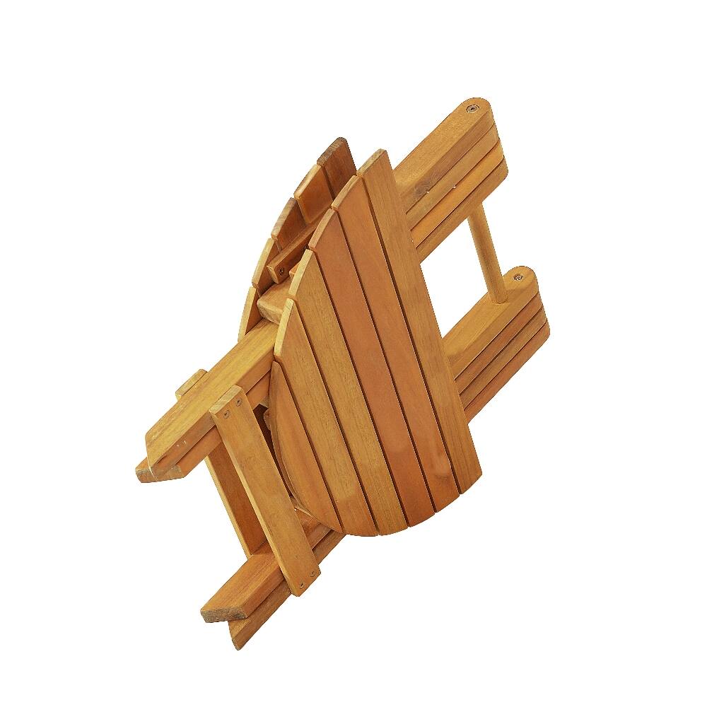 Alt View 6. Loheer - Loheer Foldable Acacia Wood Side Table Teak Finish Outdoor End Table No Assembly - Teak.