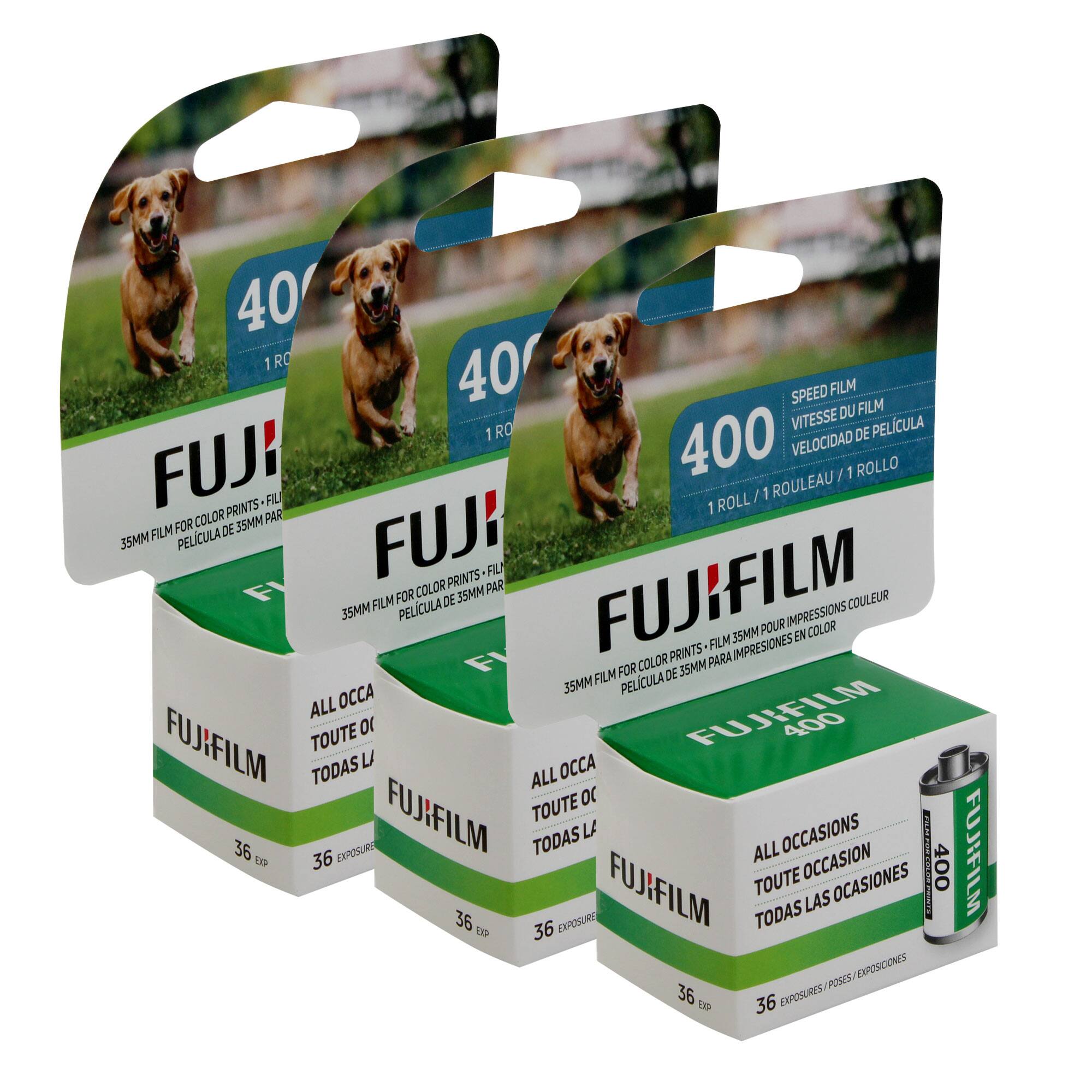 Fujifilm - 400 Color Negative Film (35mm Roll Film, 36 Exposures) - 3 Pack - Multi