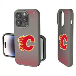 Keyscaper - NHL - Calgary Flames Linen Logo iPhone Soft Touch Case - 15 - Gray