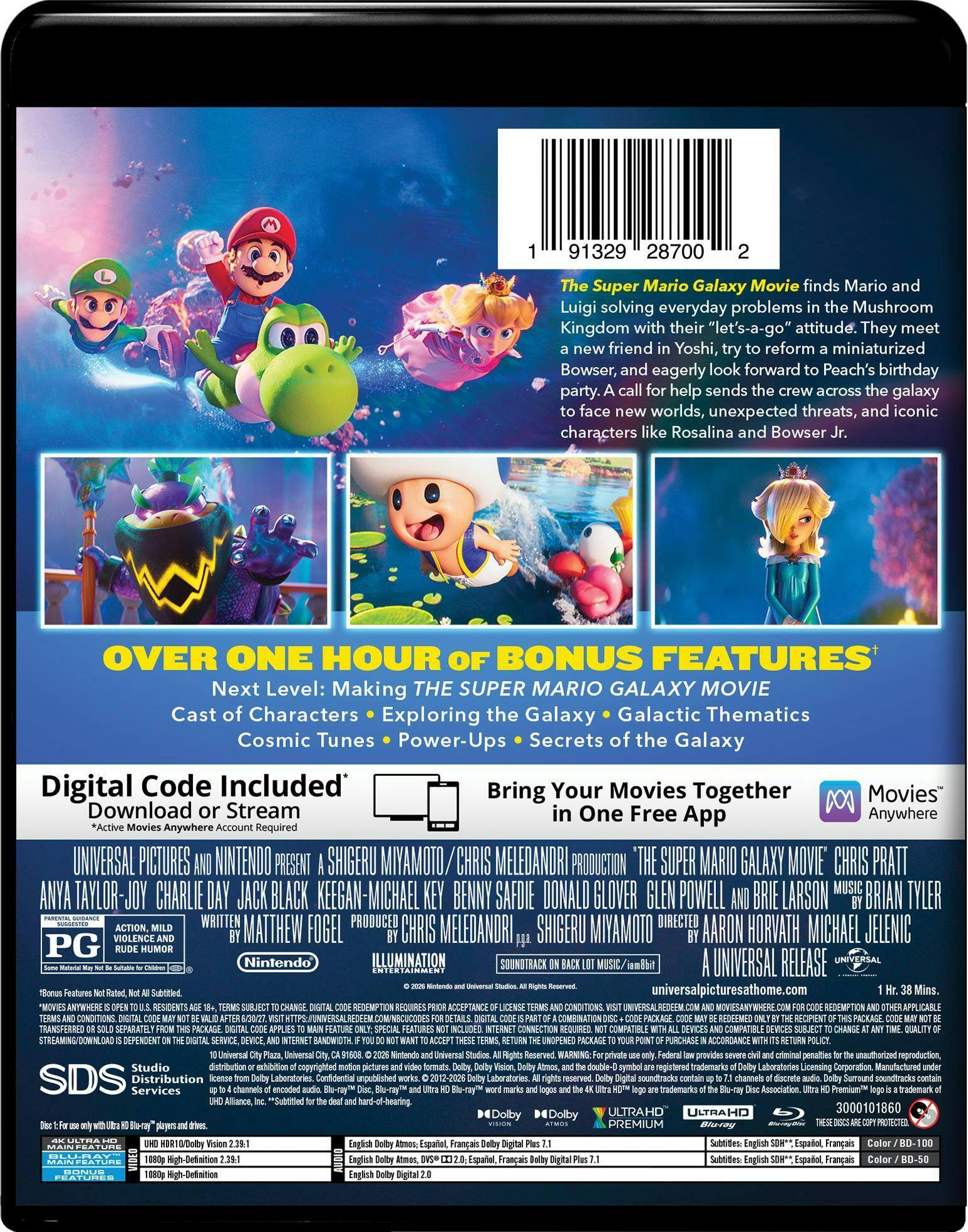 Back. The Super Mario Galaxy Movie   - 4K Blu-Ray.