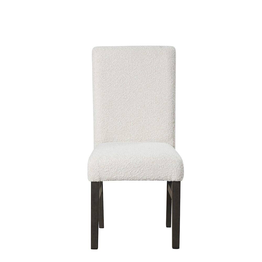 Alt View 3. New Classic Furniture - High Line Upholstered Dining Chair (Set of 2), White - White.