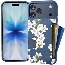 Smartish - iPhone 17 Pro Max Wallet Case - Wallet Slayer Vol 1 - Slim Grip Card Holder Cover - Very Cherry Blossom