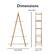 Alt View 11. Universal Expert - Abacus Ladder Bookshelf - Oak.