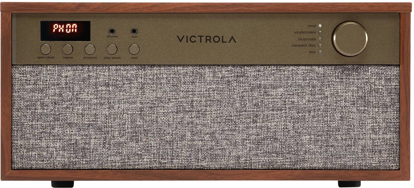 VICTROLA

PHON

phones
tape
open/close
repeat
play/pause
volume

vinylistream
bluetooth
compact disc
aux