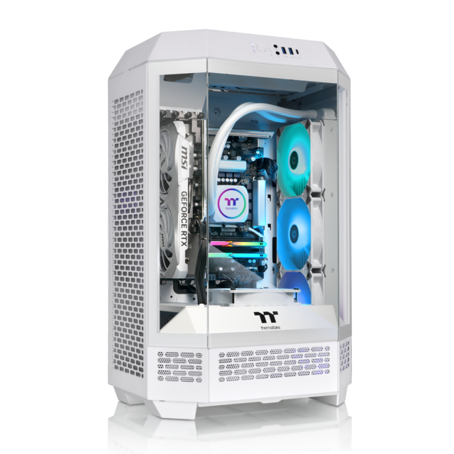 Thermaltake - LCGS Reactor i1470TS Gaming Desktop Intel Core i7-14700KF 2025 32GB Memory NVIDIA GeForce RTX 5070 Ti 2TB SSD NVMe M.2 - White