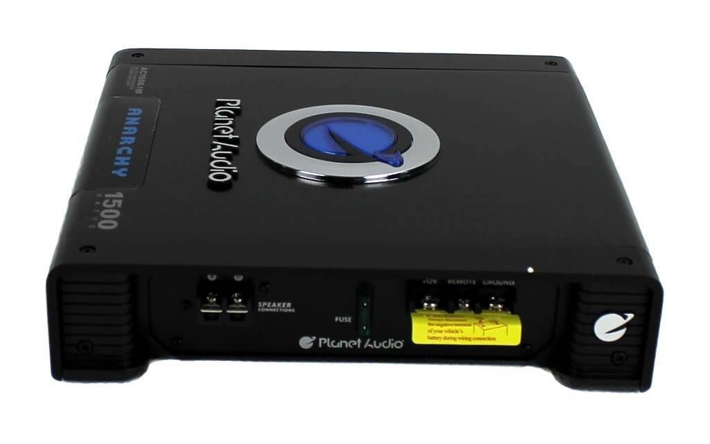 AC1500.1M  
ANARCHY 1500  
Planet Audio  

SPEAKER CONNECTIONS  
FUSE  

REMOTE CONNECTIONS  
+12V  
GND  

Planet Audio