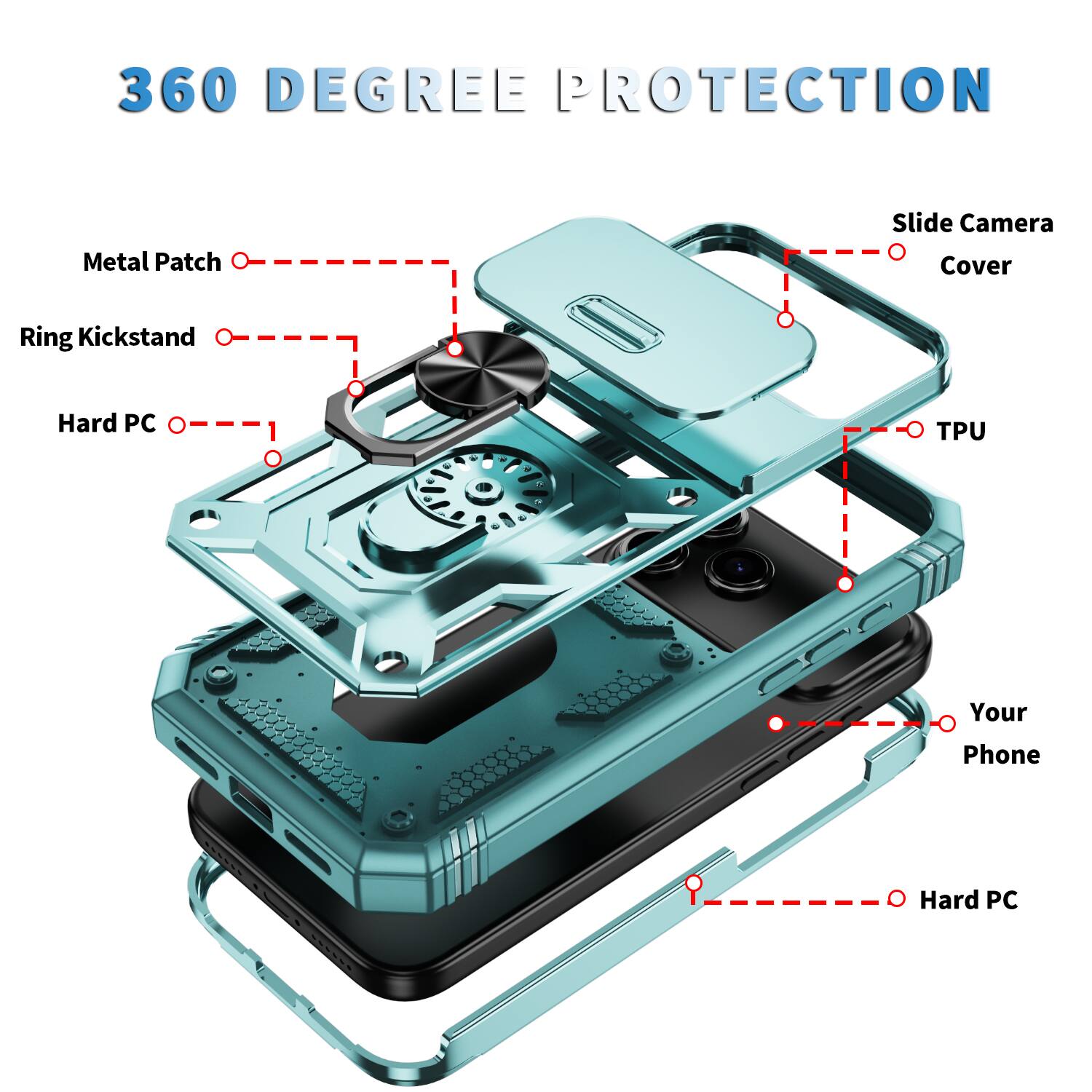 UUCOVER Rugged Protective Case for Apple iPhone 18 Pro Max,Shockproof ...