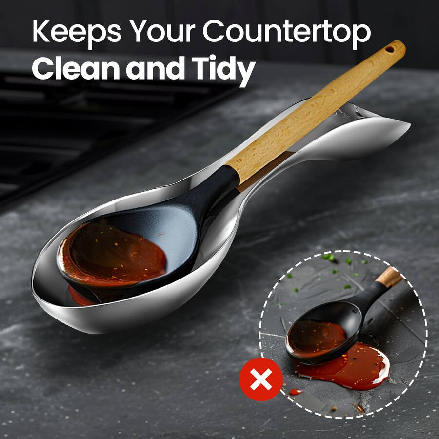 Gourmet Easy Break Proof Kitchen Spoon Rest for Stove Top – Premium ...