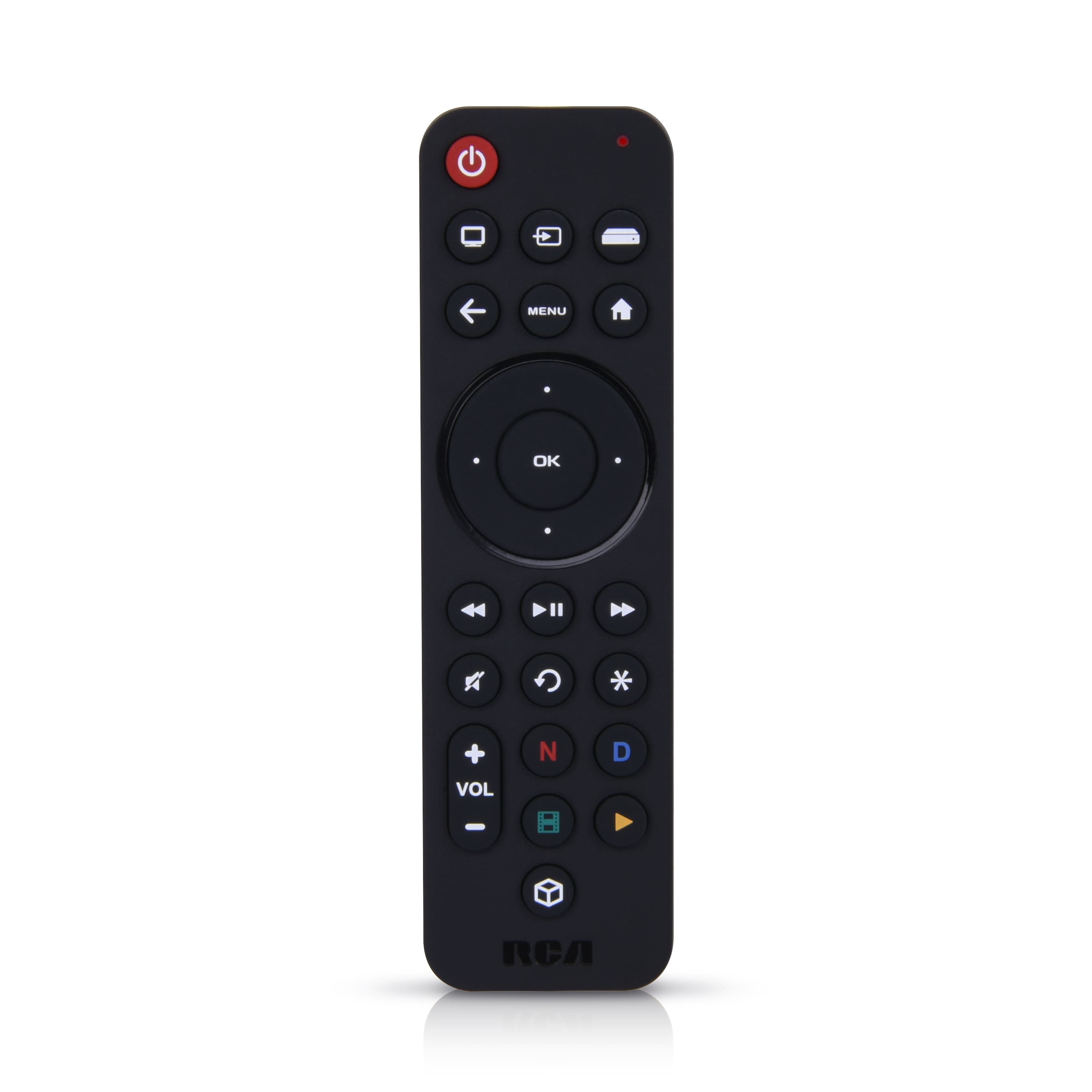 RCA - 3-Device Ultra-Thin Rechargeable Universal Streaming Remote Control with Bluetooth - Black