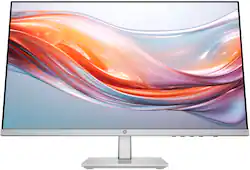 HP - 23.8" IPS LED FHD 100Hz Monitor with Adjustable Height (HDMI, VGA) - Silver & Black - Front_Zoom