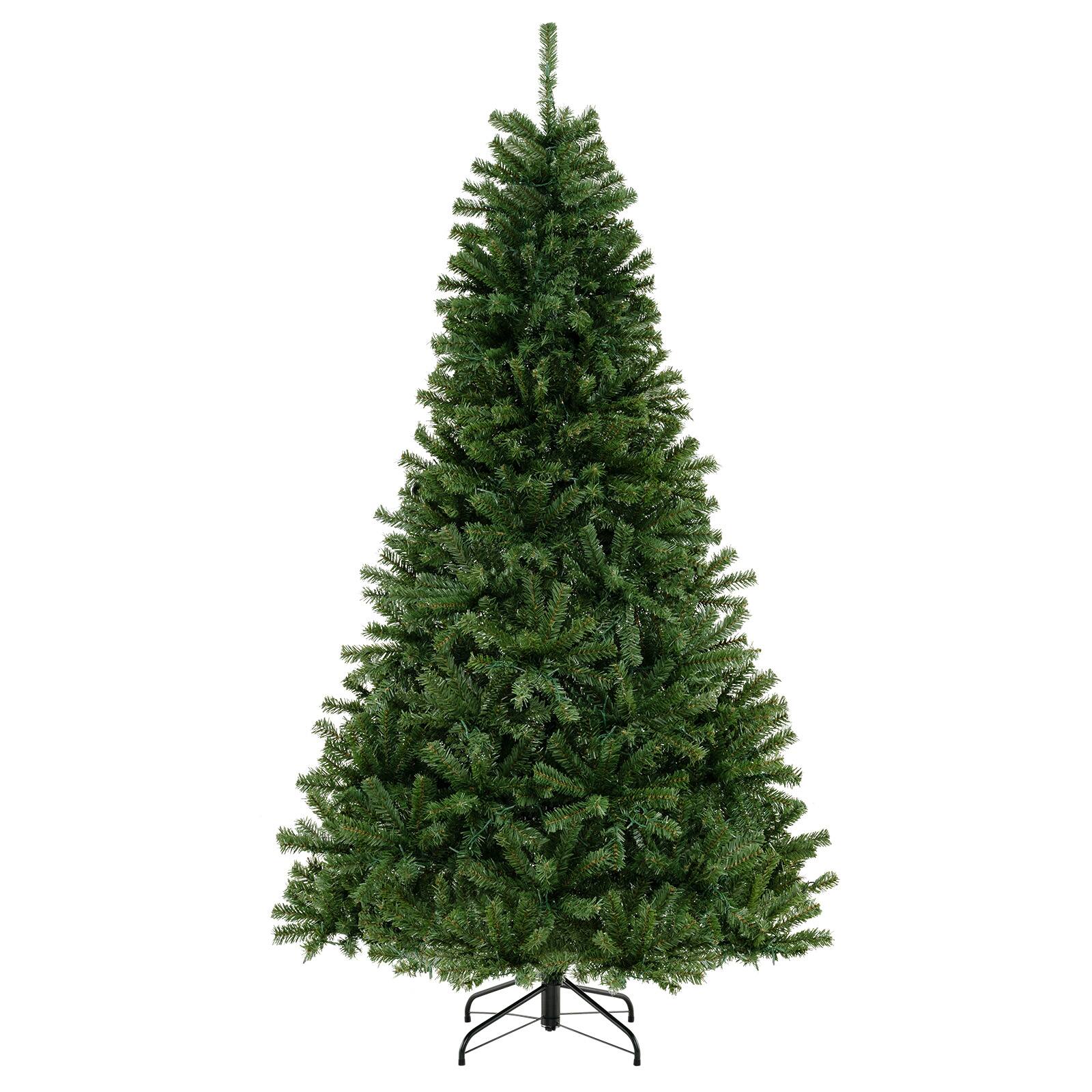 Alt View 9. Costway - Costway 7 FT Pre-Lit Artificial Christmas Tree with 1098 Branch Tips 1000 Warm White LED Lights 3 Lighting Modes - Green.