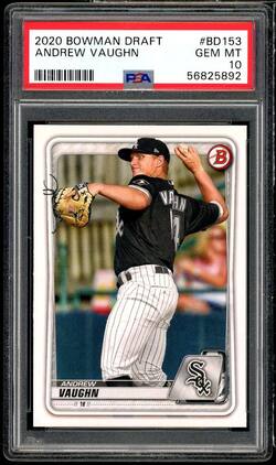 Andrew Vaughn Rookie Card 2020 Topps Bowman Draft #BD-153 PSA 10