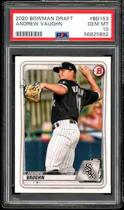2020 Bowman Draft #BD153 Andrew Vaughn Gem MT 10 PSA 56825892 446e B Vaughn I Andrew Vaughn I 18 II S