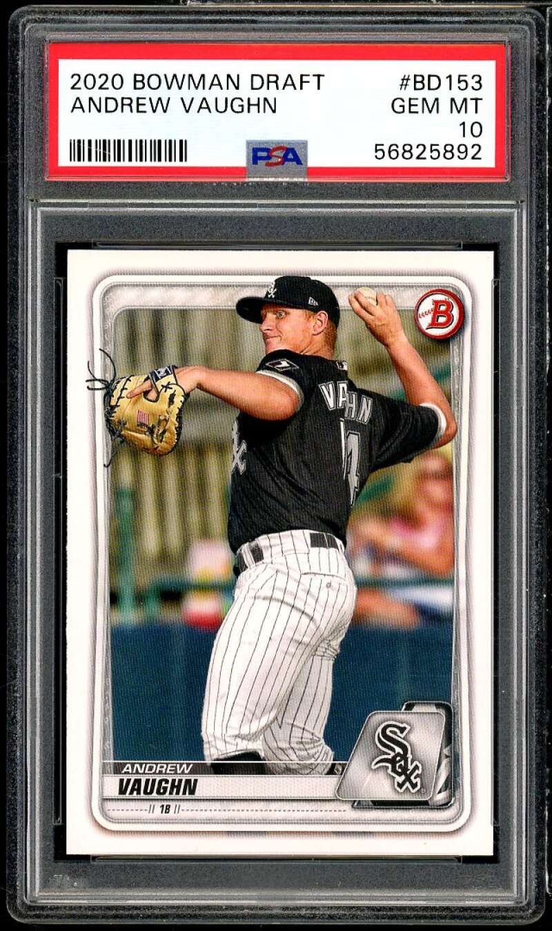 2020 Bowman Draft #BD153 Andrew Vaughn Gem MT 10 PSA 56825892 446e B Vaughn I Andrew Vaughn I 18 II S