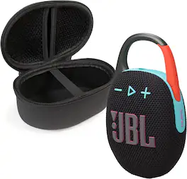 Bundle - JBL - Clip 5 Bluetooth Speaker and divvi! Protective Case - Black Orange