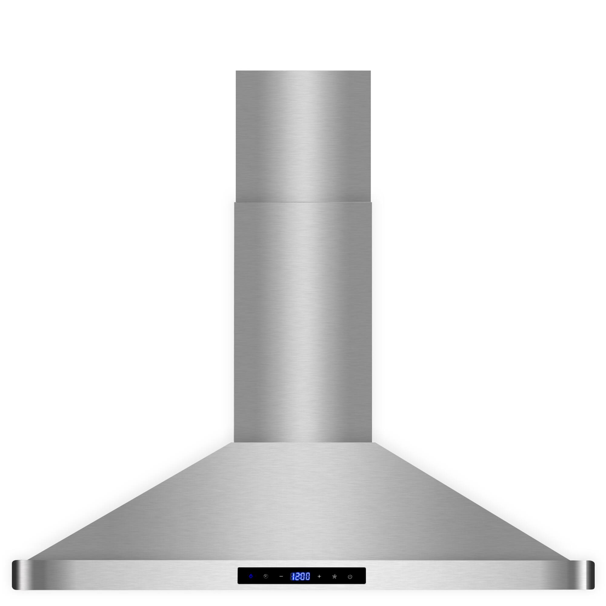 Alt View 2. COSMO - COS-63190S 36 in. Vista Collection 380 CFM Ducted Wall Mount Range Hood, Touch Controls, LED Lights - Stainless Steel.