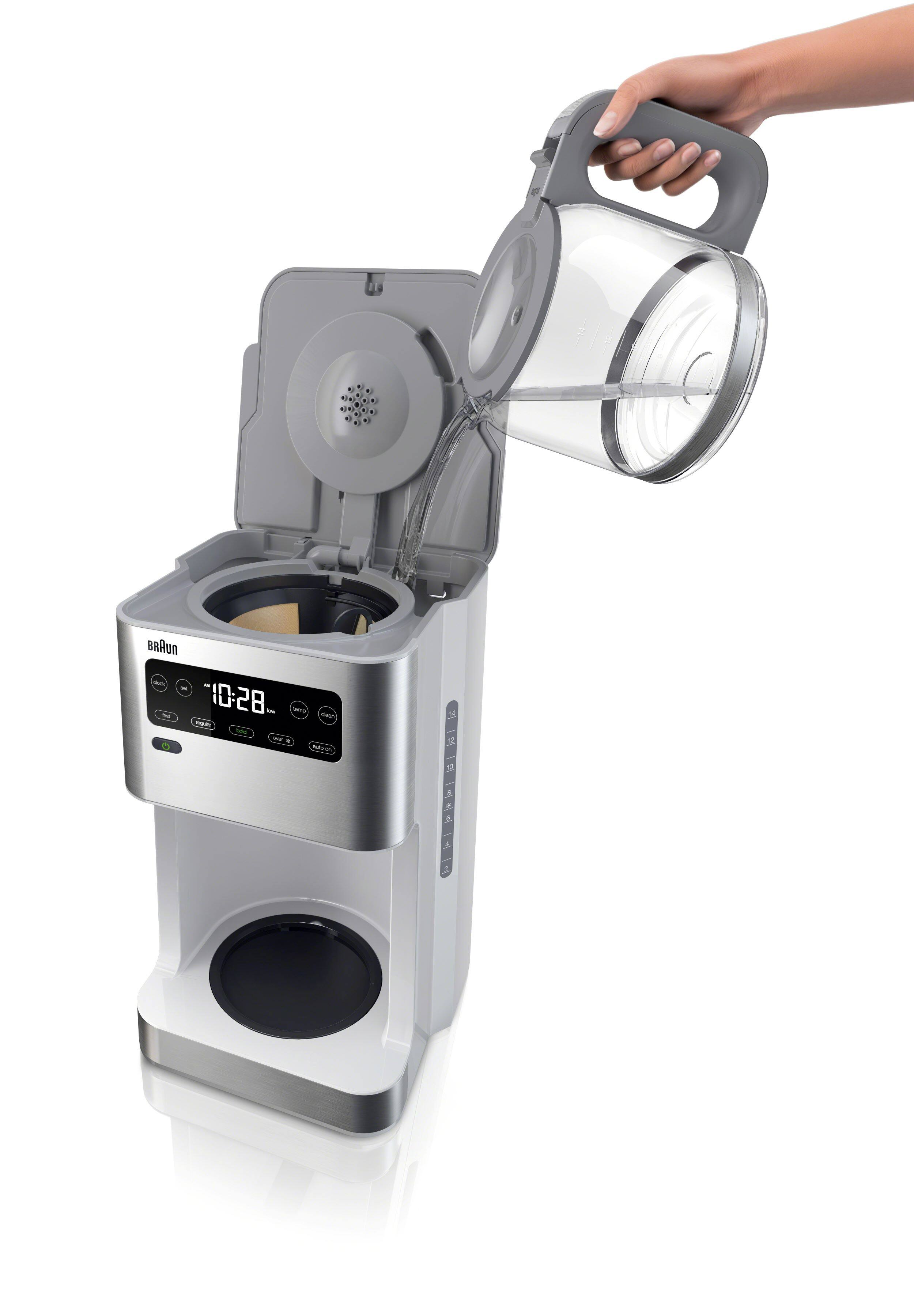 Alt View 11. Braun - PureFlavor and FastBrew Coffee Maker - Stainless Steel/White.