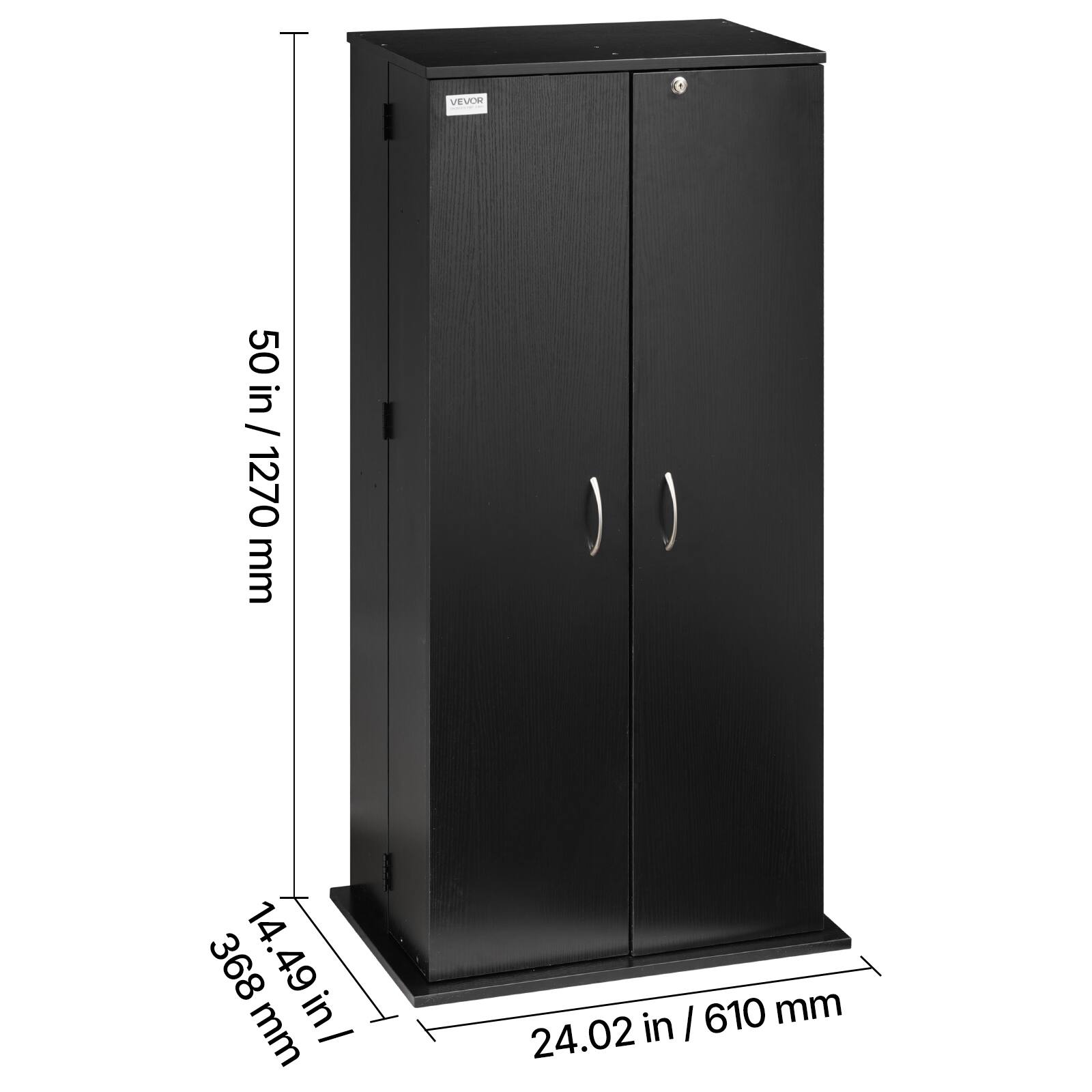 VEVOR  
50 in / 1270 mm  
14.49 in / 368 mm  
24.02 in / 610 mm