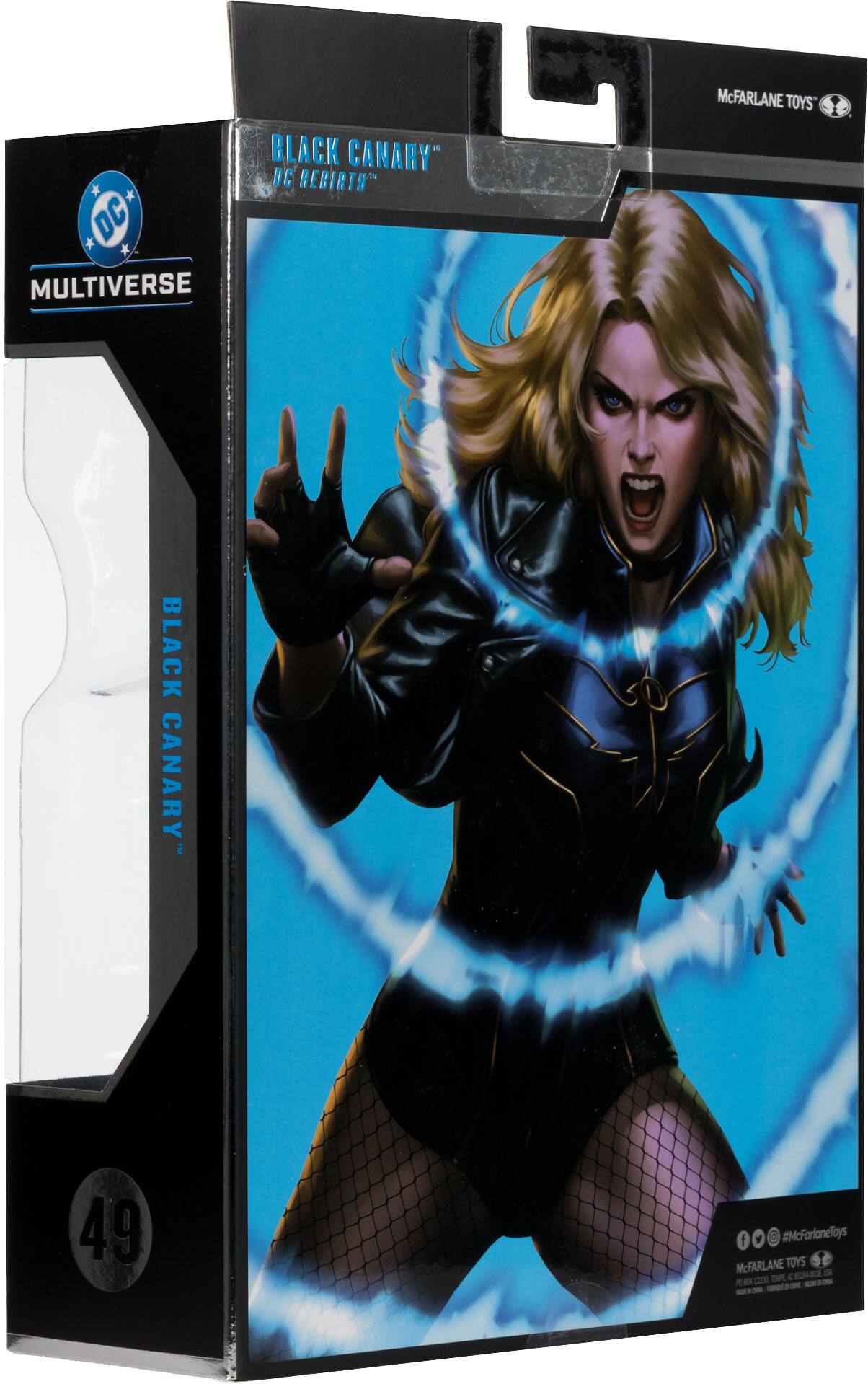 DC MULTIVERSE BLACK CANARY DC REBIRTH McFARLANE TOYS BLACK CANARY 49 #McFarlaneToys McFARLANE TOYS - D -22 - & 1