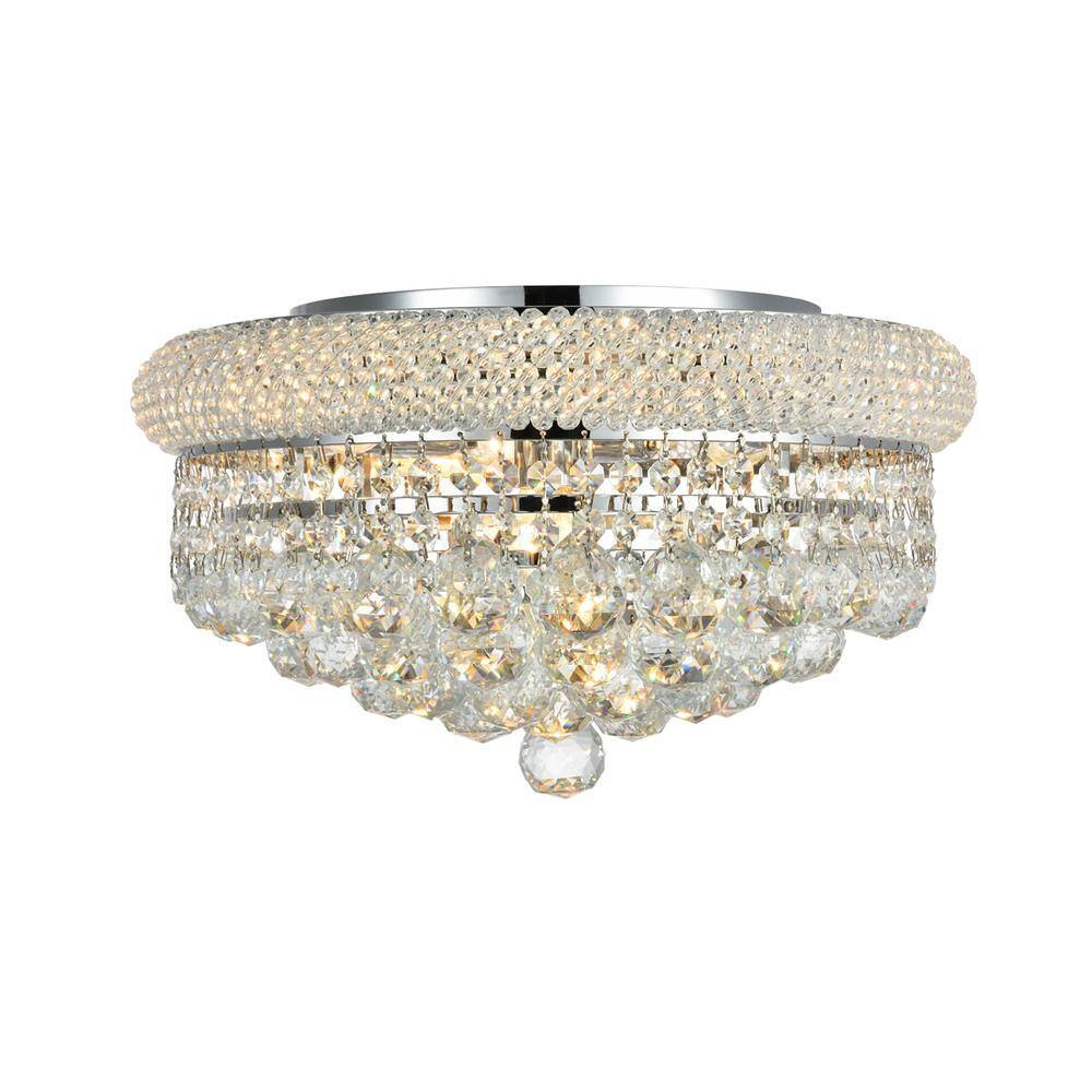 Alt View 1. Elegant Lighting - Primo 8 light Chrome Flush Mount Clear Royal Cut Crystal - Chrome.