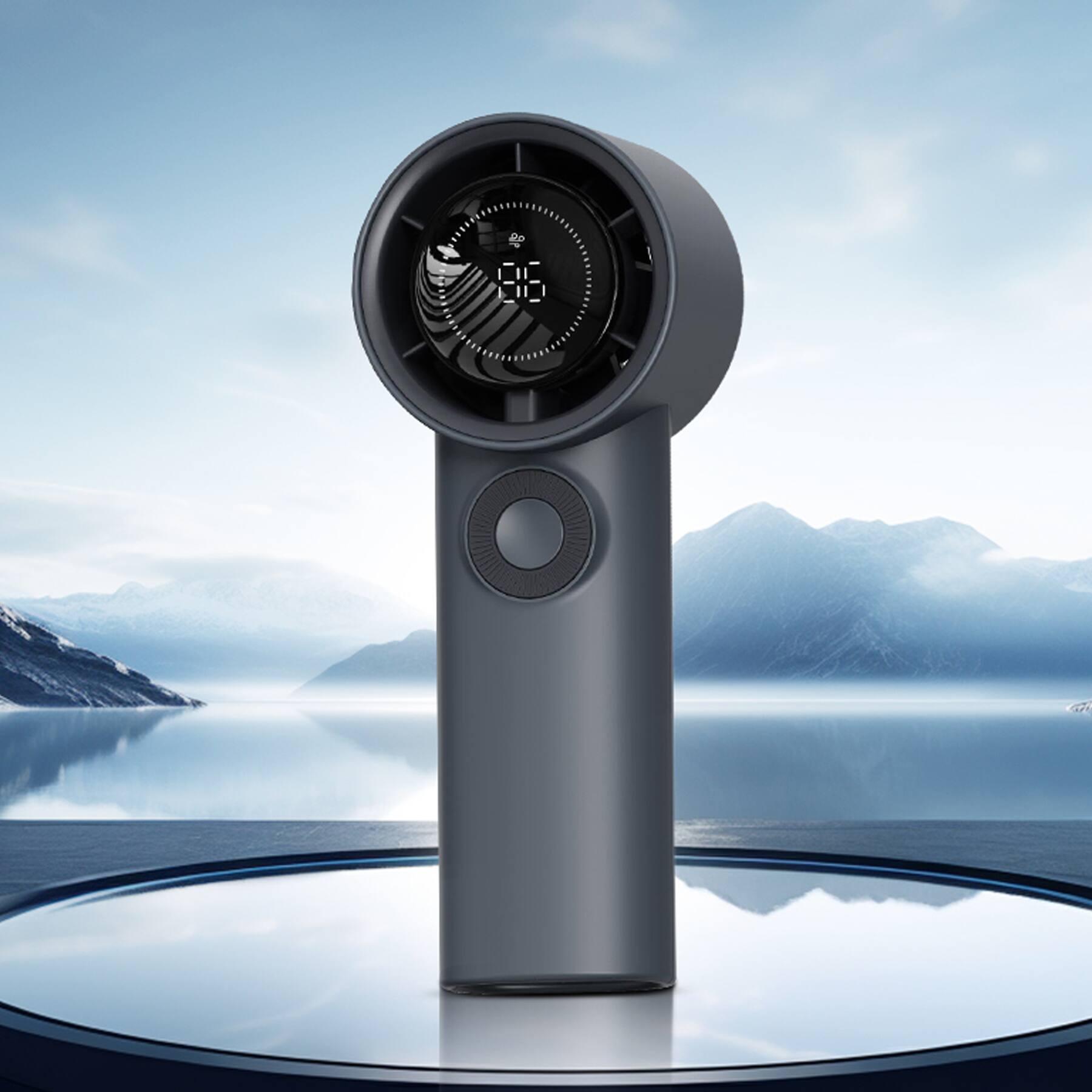 Alt View 1. Aluratek - Aluratek Vortex Go Handheld Rechargeable Fan ADF01F - Black.