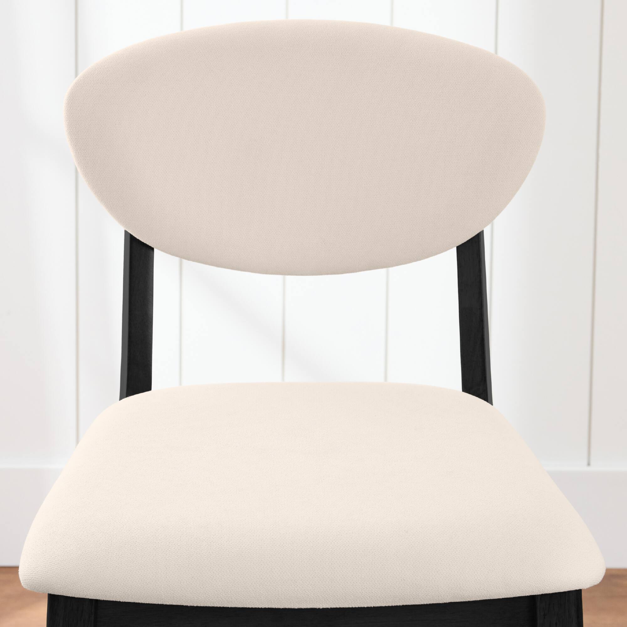 Alt View 7. Best Choice Products - Best Choice Products Set of 2 Counter-Height Bar Stools, Armless W/Upholstered Seat Cushion & Backrest - Black / Cream - Black/Cream.